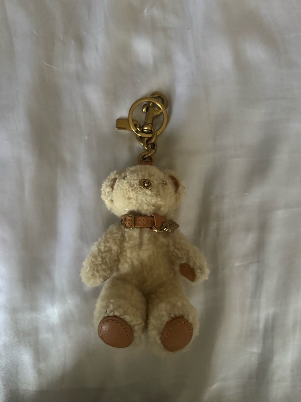 Coach teddy bear keychain